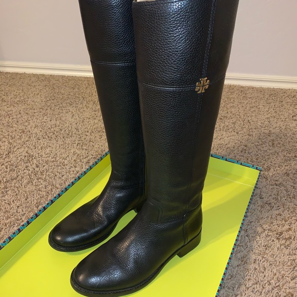 Tory Burch | Shoes | Tory Burch Jolie Leather Riding Boots Size 7 | Poshmark